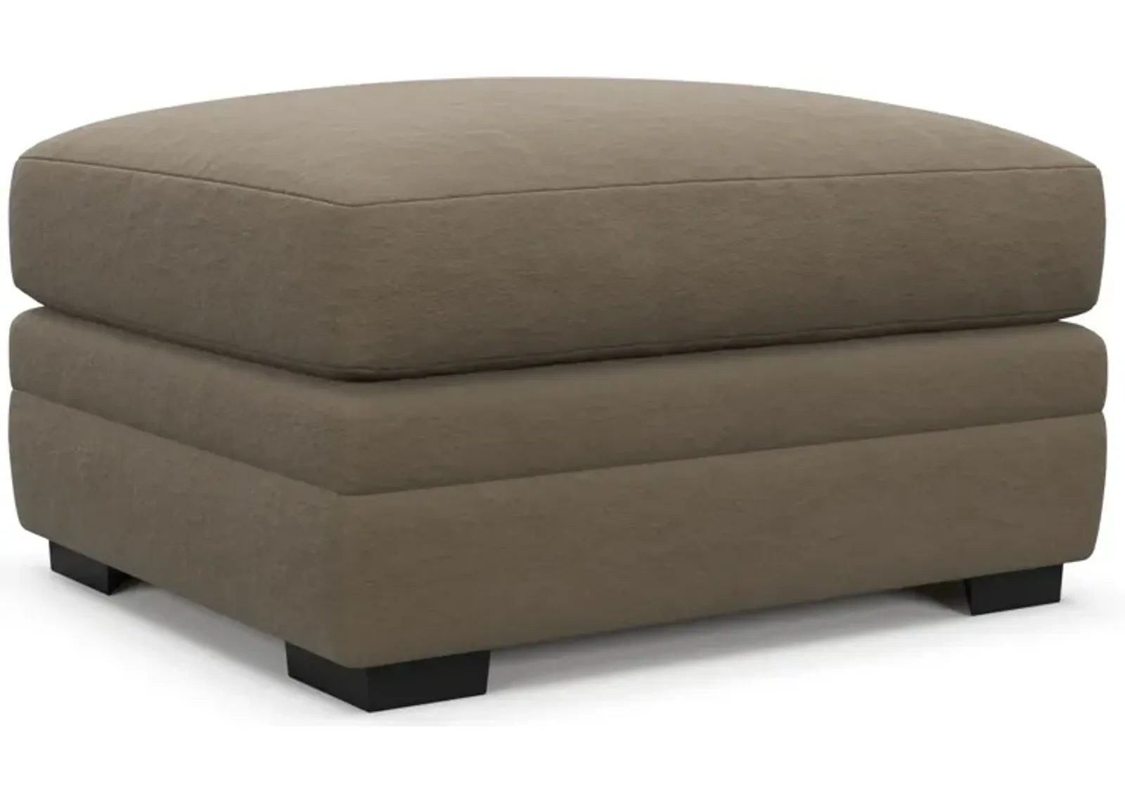 Winston Foam Comfort Ottoman - Merrimac Brownstone