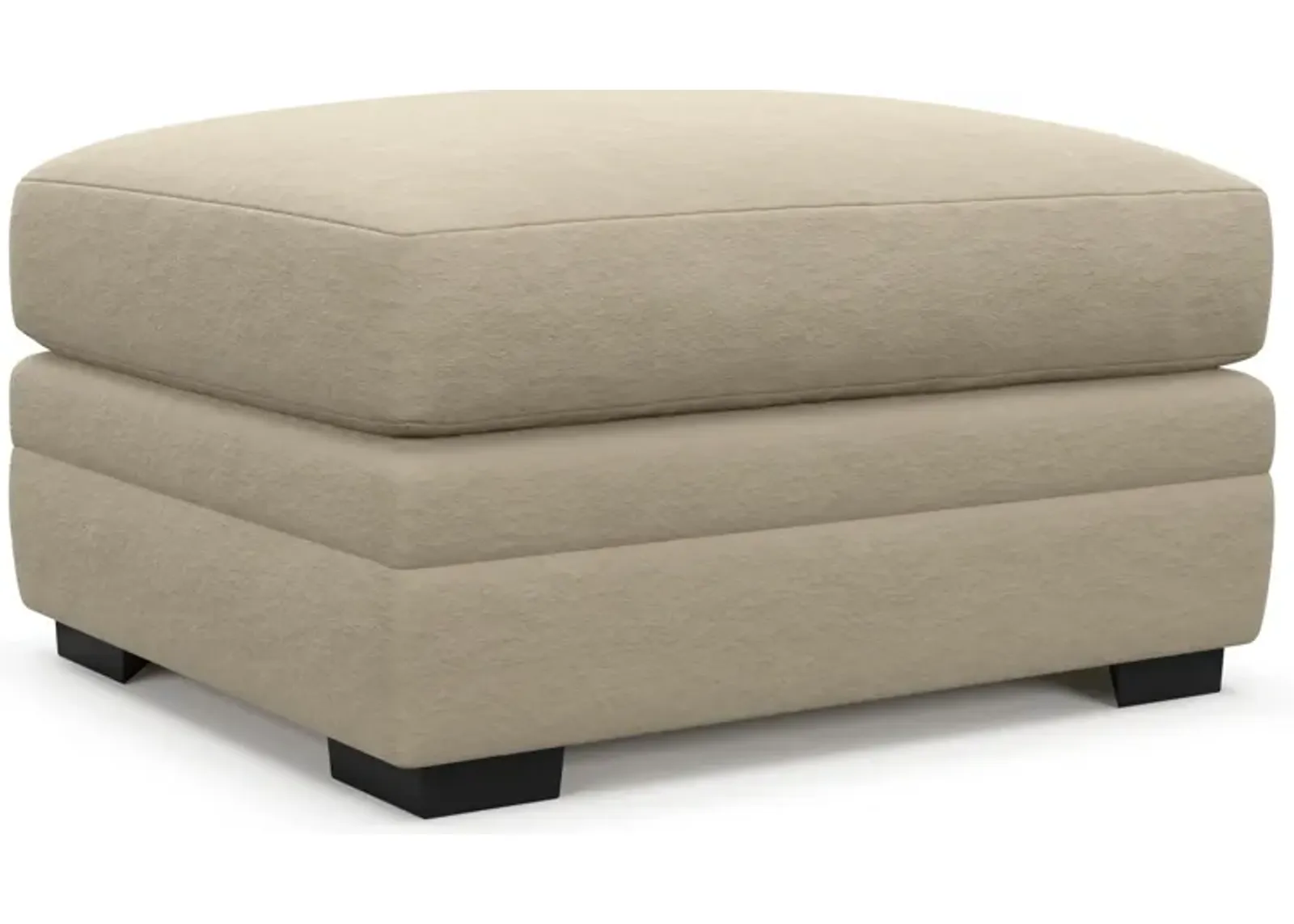 Winston Foam Comfort Ottoman - Merrimac Ecru