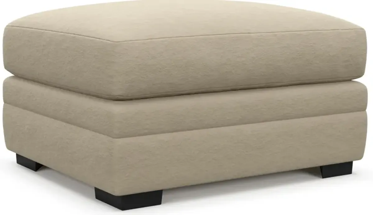 Winston Foam Comfort Ottoman - Merrimac Ecru