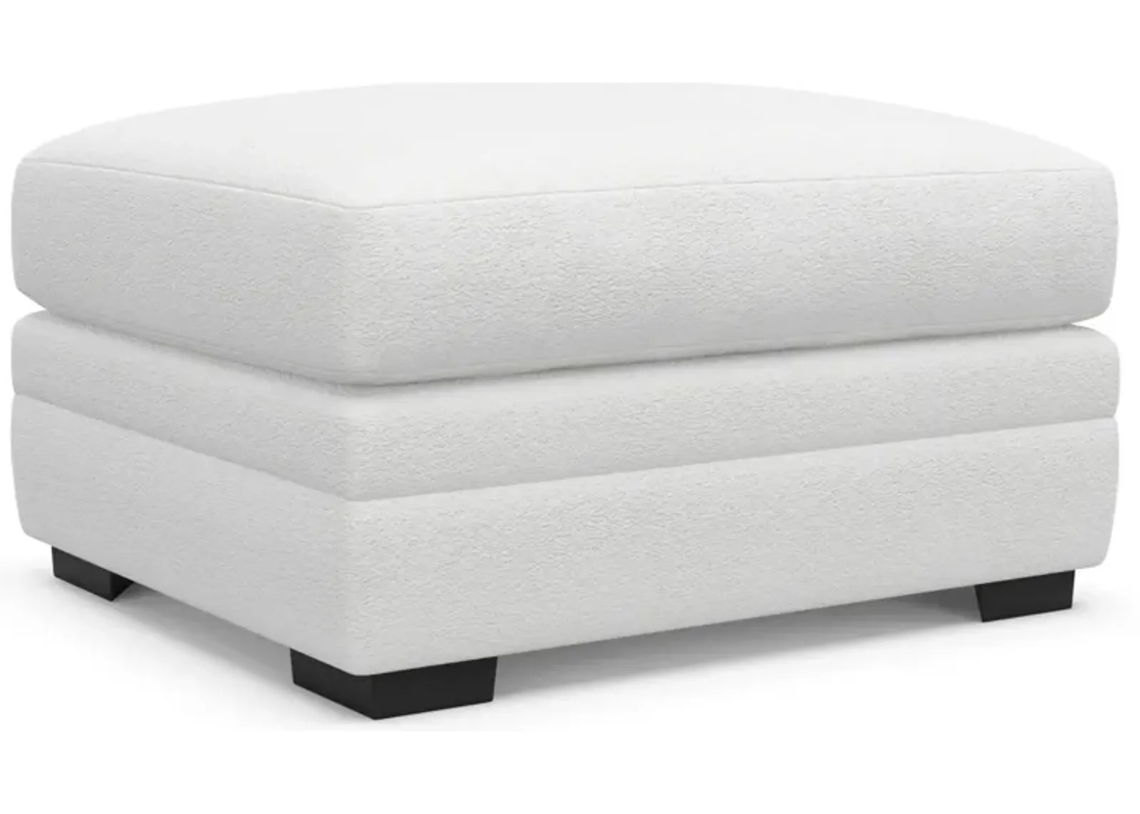 Winston Foam Comfort Ottoman - Lovie Chalk