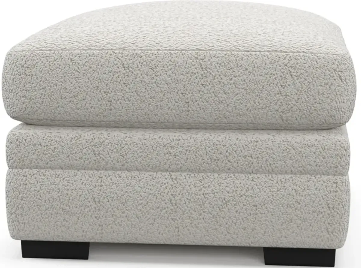 Winston Foam Comfort Ottoman - River Rock Ivory