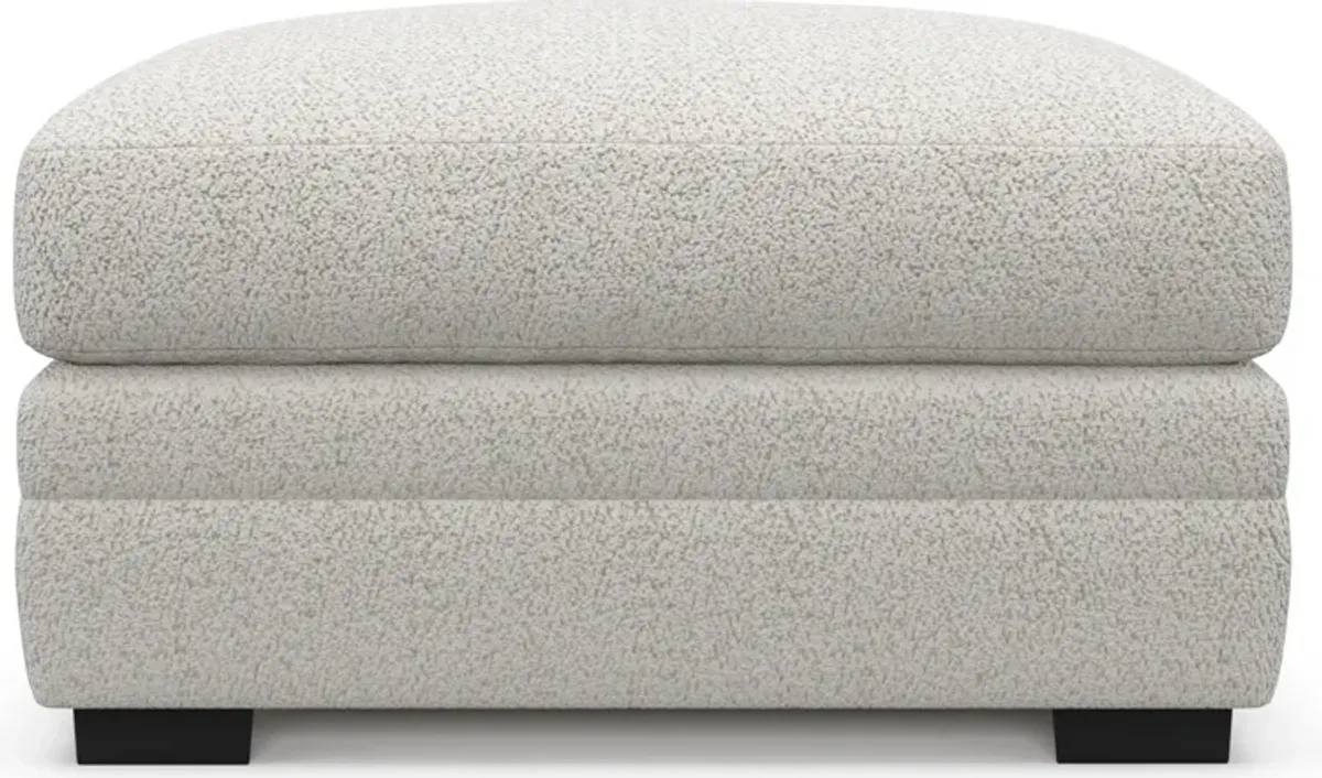 Winston Foam Comfort Ottoman - River Rock Ivory