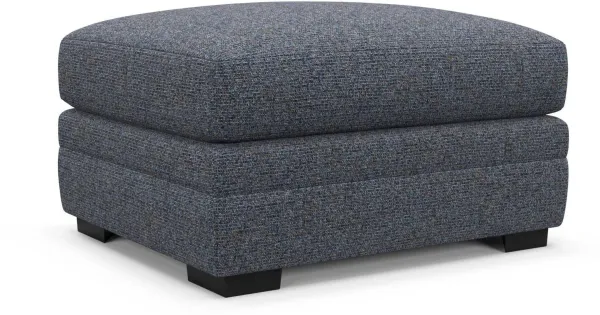 Winston Foam Comfort Ottoman - Haley Navy