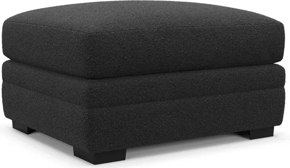 Winston Hybrid Comfort Ottoman - Bloke Obsidian