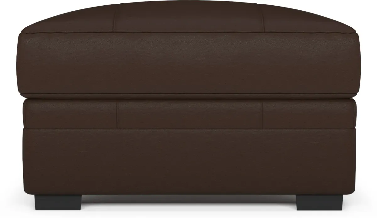 Winston Foam Comfort Ottoman - Siena Coffee