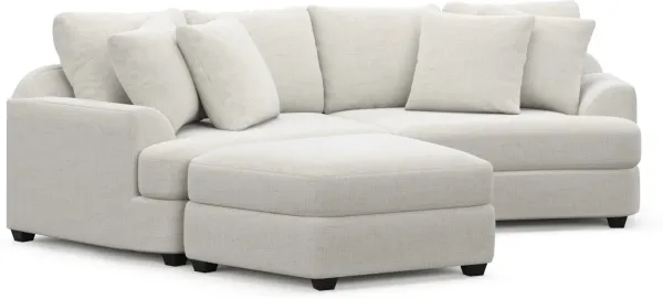 Skylar 3-Piece Sectional with Left-Facing Ottoman - Bantu Pearl