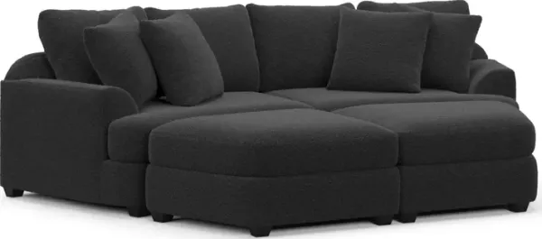 Skylar 4-Piece Pit Sectional - Bloke Obsidian