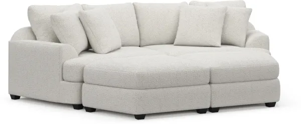 Skylar 4-Piece Pit Sectional - River Rock Ivory