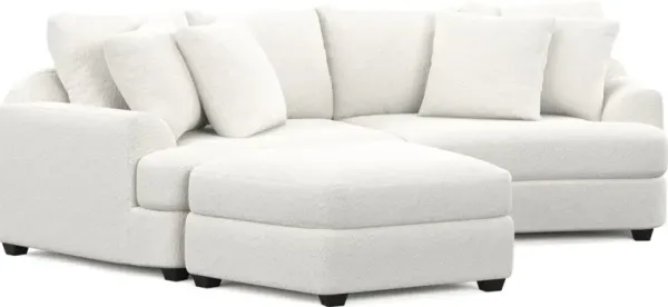 Skylar 3-Piece Sectional with Left-Facing Ottoman - Blimey Cloud
