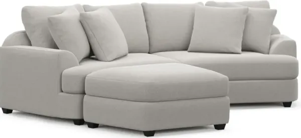 Skylar 3-Piece Sectional with Left-Facing Ottoman - Basker Dove