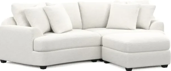 Skylar 3-Piece Sectional with Right-Facing Ottoman - Blimey Cloud