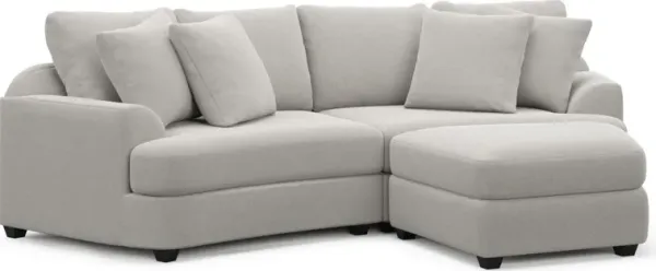 Skylar 3-Piece Sectional with Right-Facing Ottoman - Basker Dove
