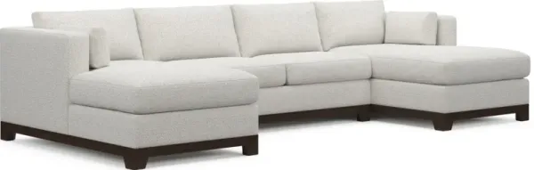Brentwood Foam Comfort 3-Piece Sectional with Dual Chaise - River Rock Ivory