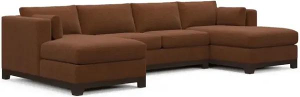 Brentwood Foam Comfort 3-Piece Sectional with Dual Chaise - Nora Chocolate