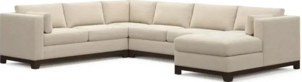 Brentwood Foam Comfort Sectional - Luscious Champagne