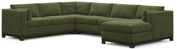 Brentwood Foam Comfort Sectional - Luscious Green
