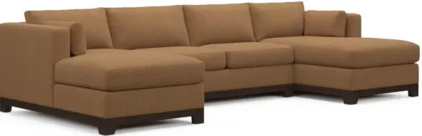 Brentwood Hybrid Comfort 3-Piece Sectional with Dual Chaise - Texel Caramel