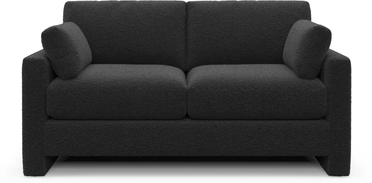 Forbes Foam Comfort Loveseat - Bloke Obsidian