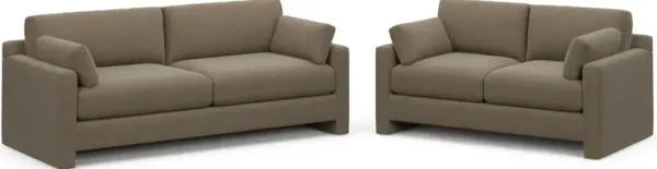Forbes Foam Comfort 2 Pc. Living Room - Merrimac Brownstone