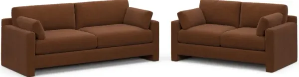 Forbes Foam Comfort 2 Pc. Living Room - Nora Chocolate
