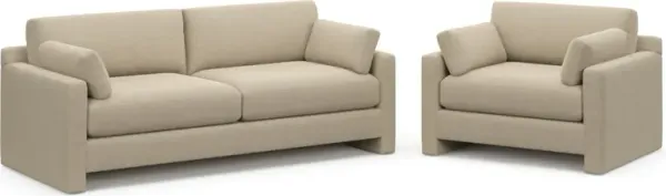 Forbes Foam Comfort 2 Pc. Living Room - Merrimac Ecru