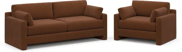 Forbes Foam Comfort 2 Pc. Living Room - Nora Chocolate