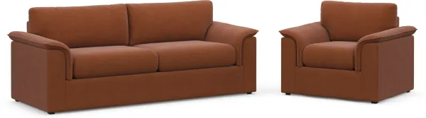 Morse Foam Comfort 2 Pc. Living Room - Merrimac Brick