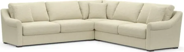 Bowery Foam Comfort 3-Piece Sleeper Sectional with Right-Facing Sleeper - Bridger Shell