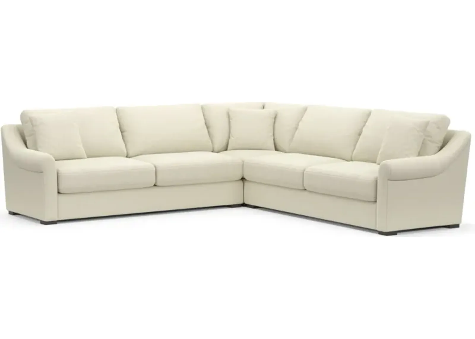 Bowery Foam Comfort 3-Piece Sleeper Sectional with Left-Facing Sleeper - Fincher Ivory