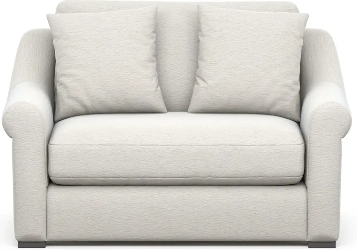 Bowery Foam Comfort Chair and a Half - Living Large White