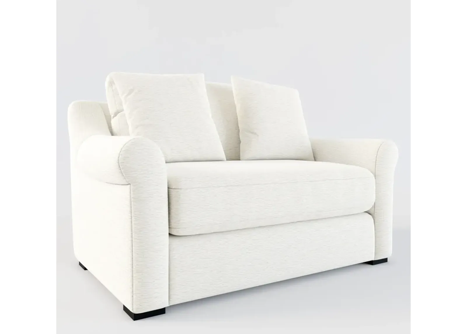 Bowery Foam Comfort Chair and a Half - Living Large White