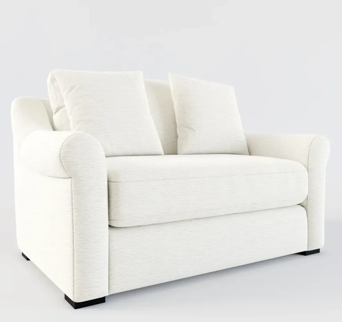 Bowery Foam Comfort Chair and a Half - Living Large White