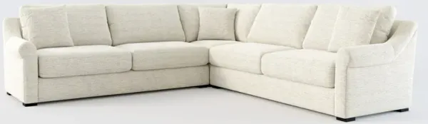 Bowery Foam Comfort 3-Piece Sleeper Sectional with Right-Facing Sleeper - Merino Chalk