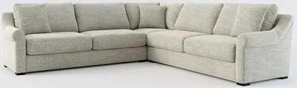 Bowery Foam Comfort 3-Piece Sleeper Sectional with Right-Facing Sleeper - Pandora Pepper