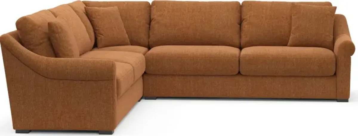 Bowery Foam Comfort 3-Piece Sleeper Sectional with Left-Facing Sleeper - Contessa Ginger