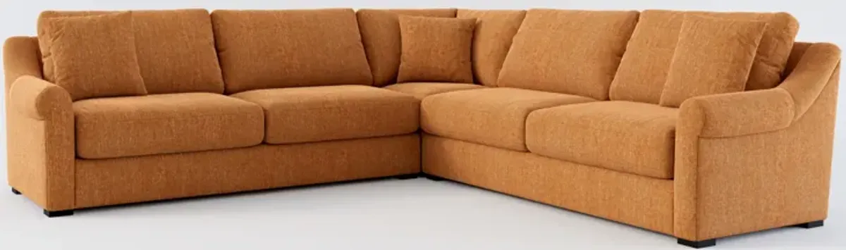 Bowery Foam Comfort 3-Piece Sleeper Sectional with Left-Facing Sleeper - Contessa Ginger