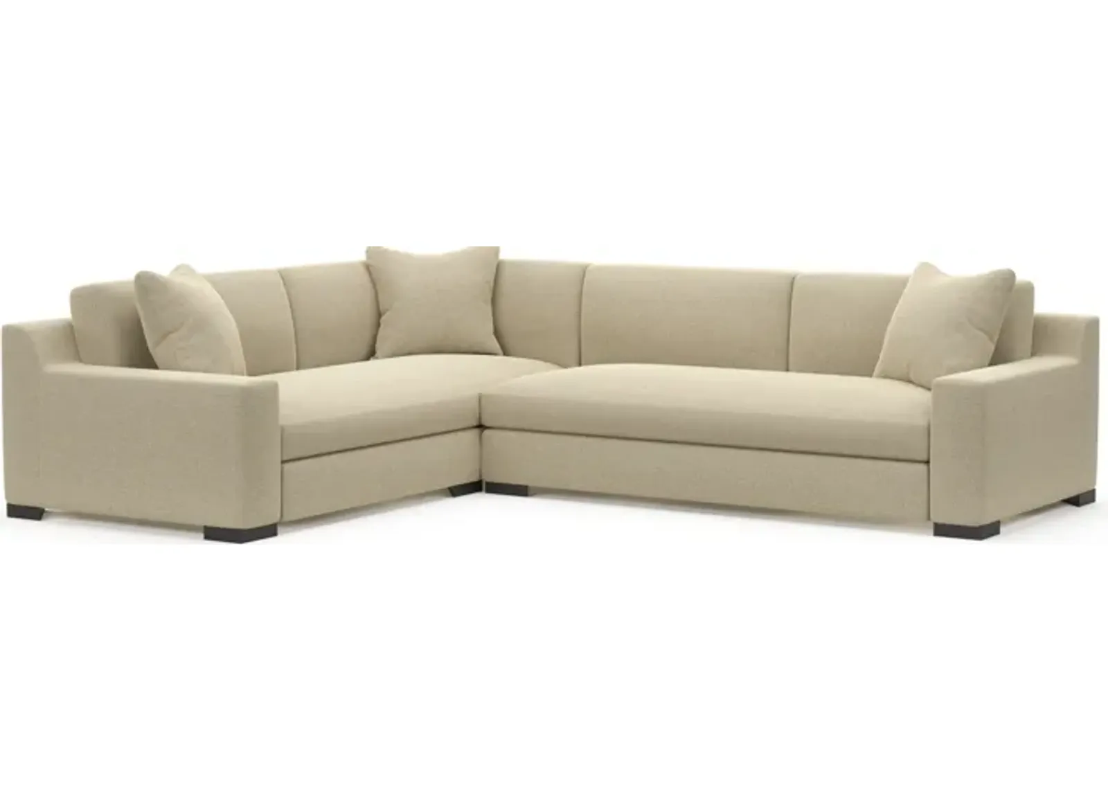 Ethan Foam Comfort Eco Performance 2-Piece Sectional - Broderick Sand