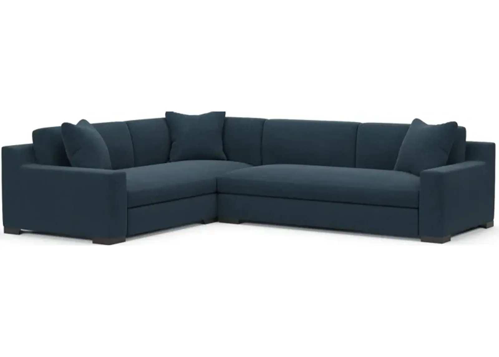 Ethan Foam Comfort Eco Performance 2-Piece Sectional - Broderick Indigo