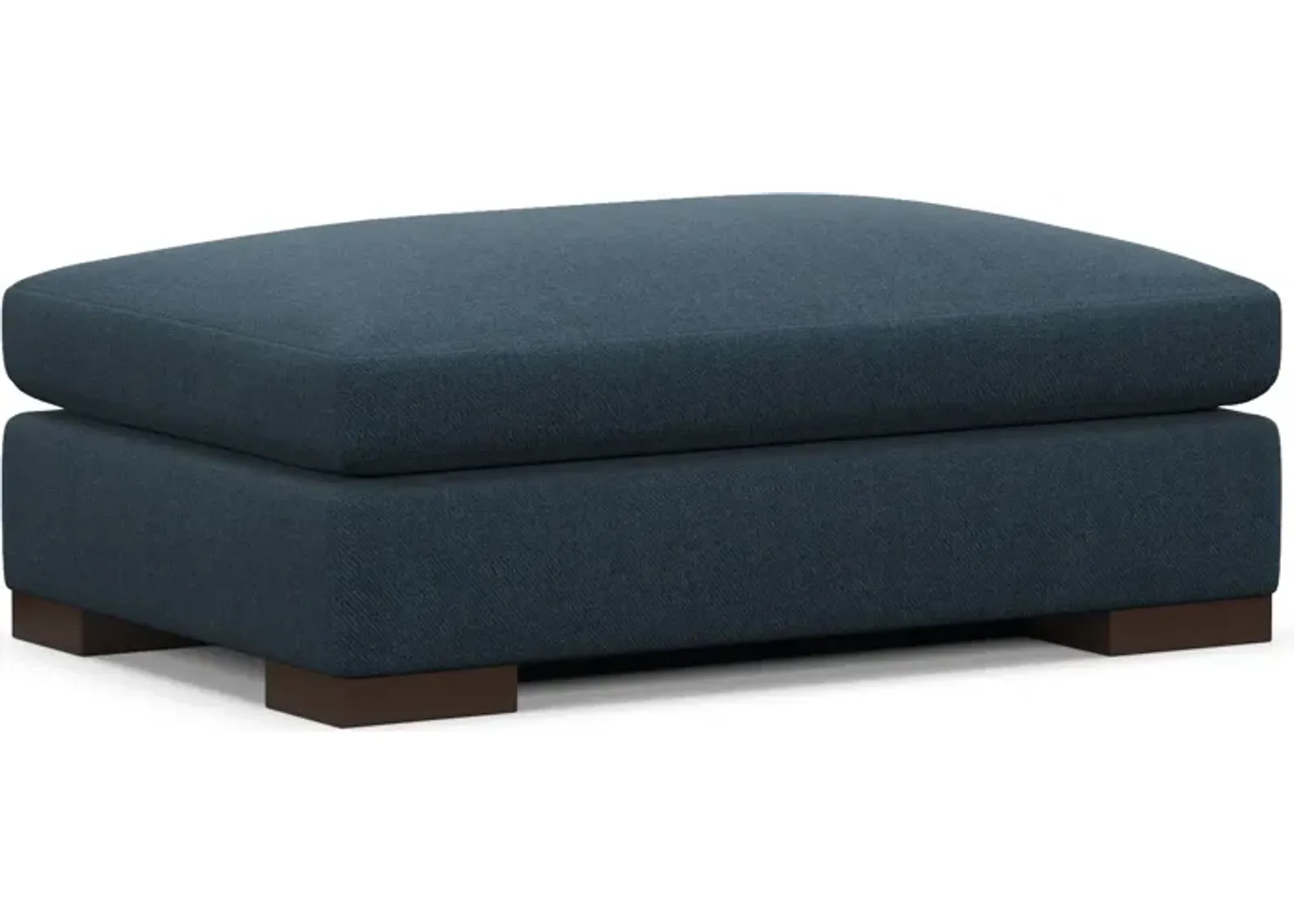 Ethan Hybrid Comfort Eco Performance Ottoman - Broderick Indigo