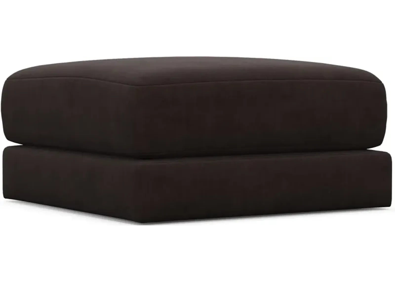 Nest Hybrid Comfort Short Ottoman - Merrimac Dark Brown