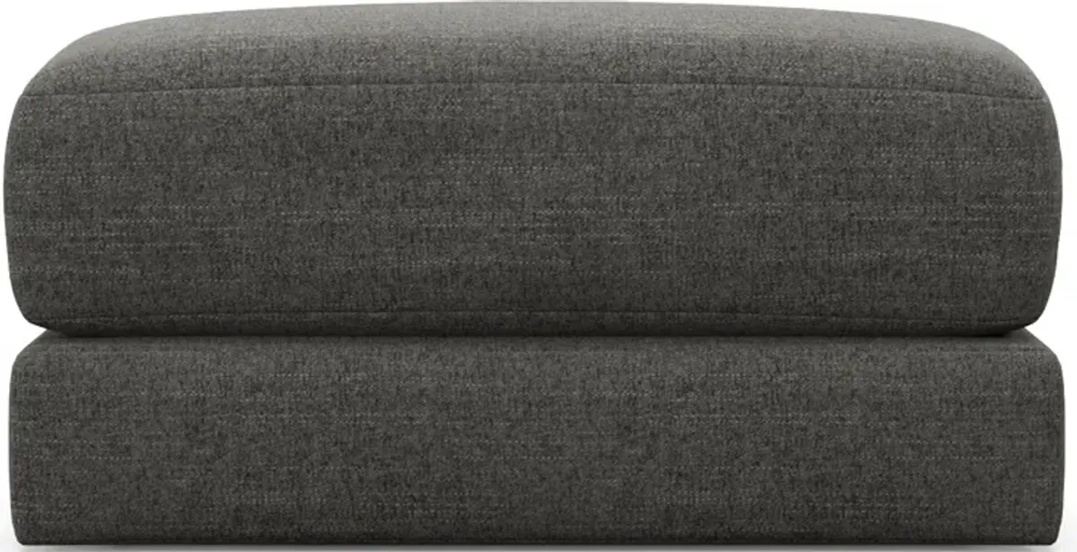 Nest Hybrid Comfort Short Ottoman - Curious Charcoal