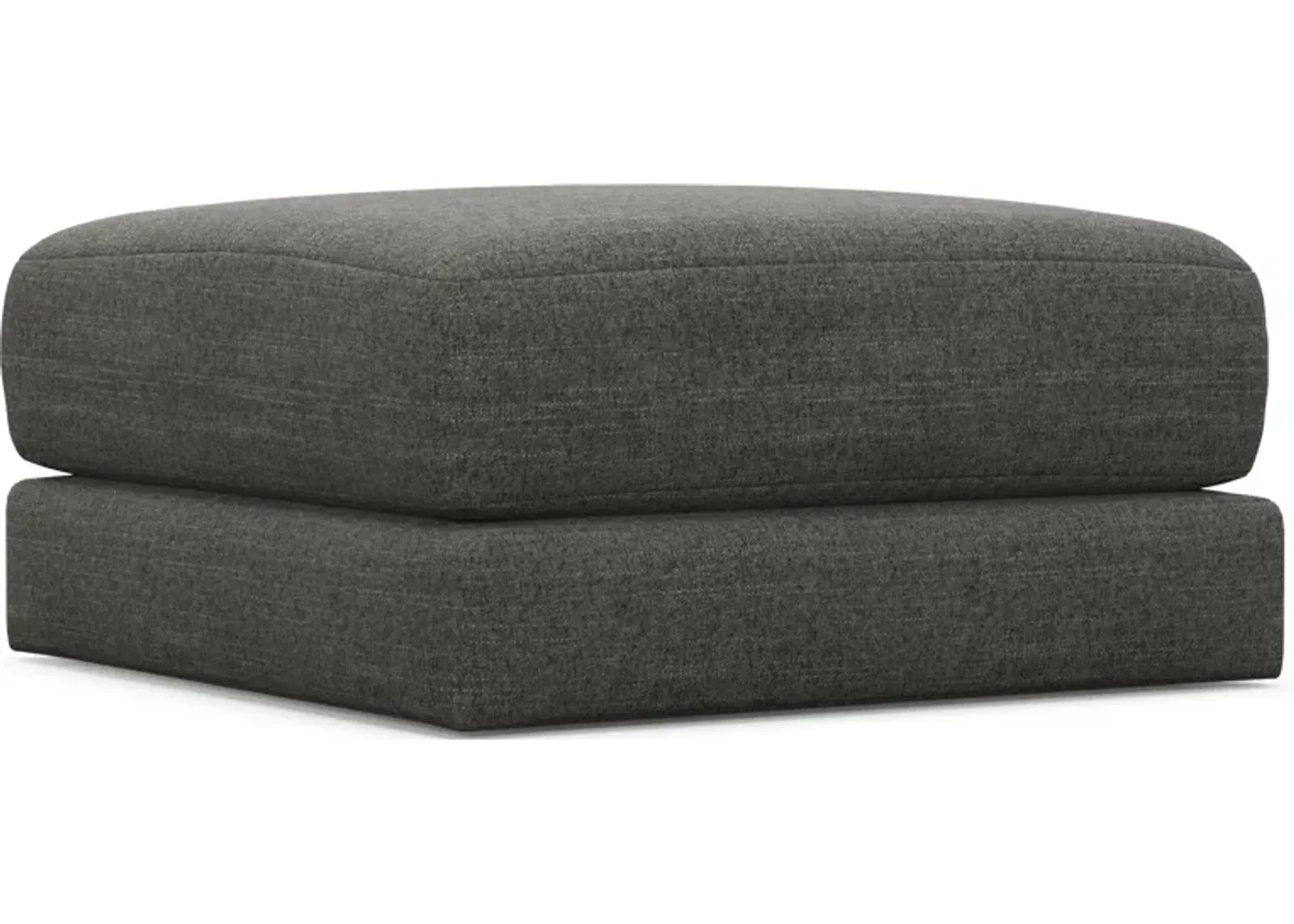 Nest Hybrid Comfort Short Ottoman - Curious Charcoal