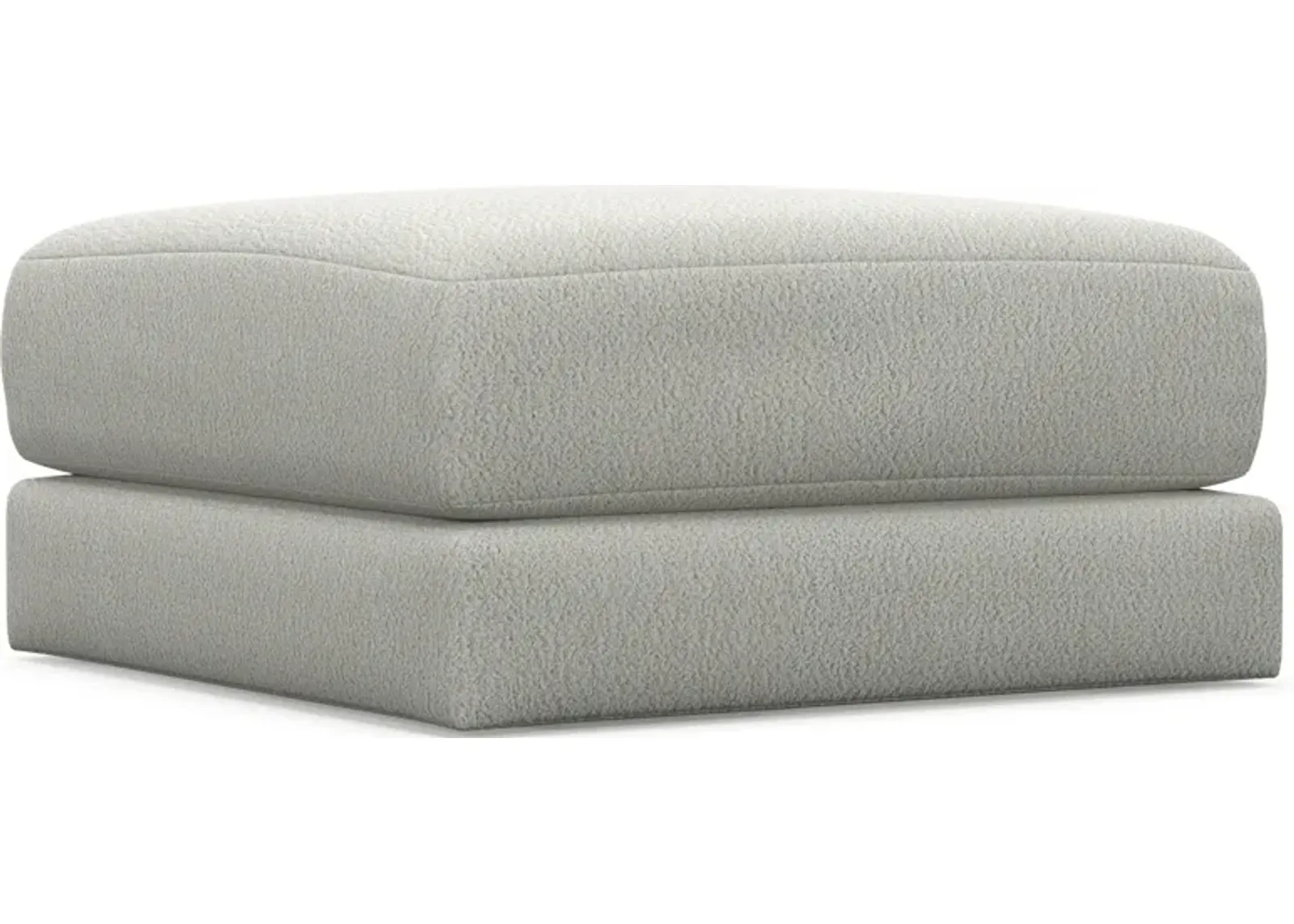 Nest Hybrid Comfort Short Ottoman - Oslo Snow