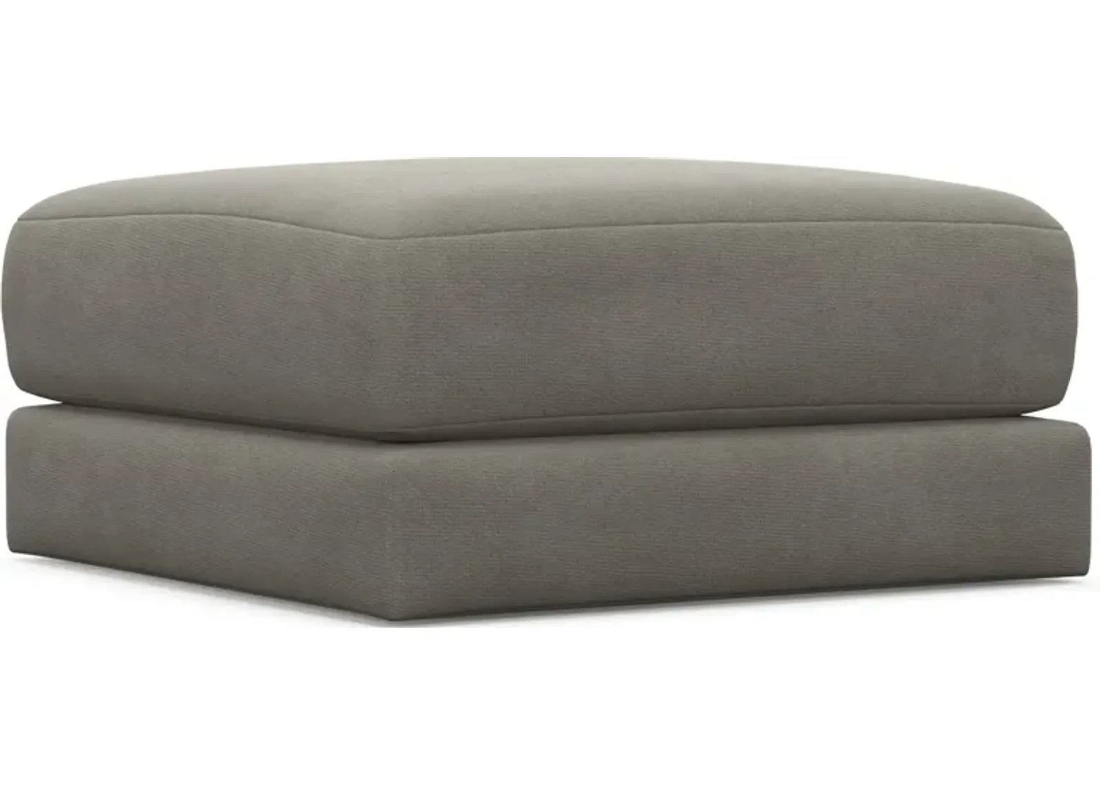 Nest Hybrid Comfort Short Ottoman - Abington Fog