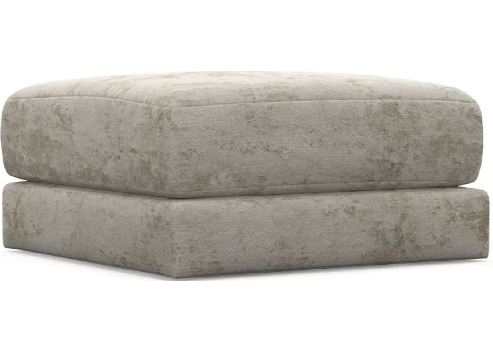 Nest Hybrid Comfort Short Ottoman - Hearth Cement