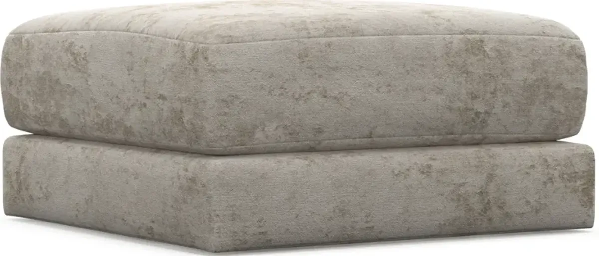 Nest Hybrid Comfort Short Ottoman - Hearth Cement