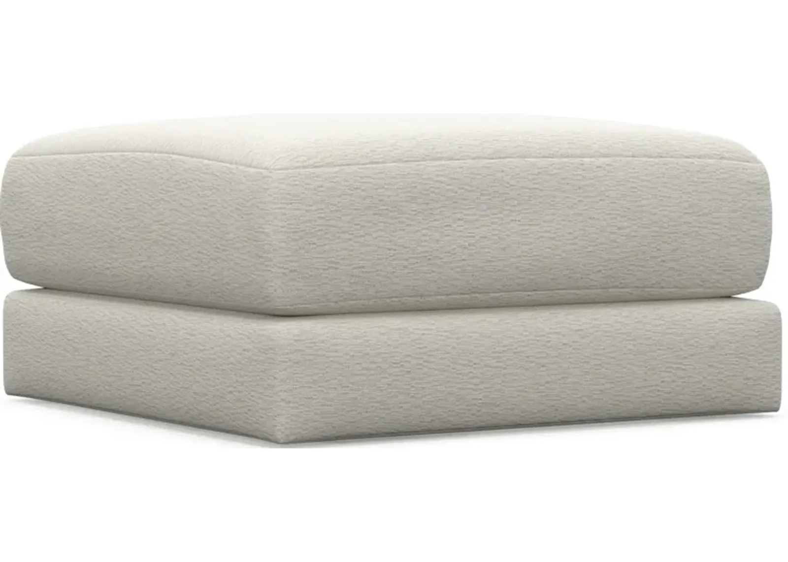 Nest Hybrid Comfort Short Ottoman - Living Large White