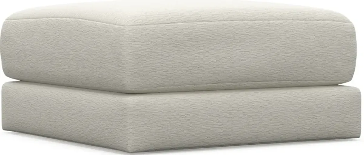 Nest Hybrid Comfort Short Ottoman - Living Large White