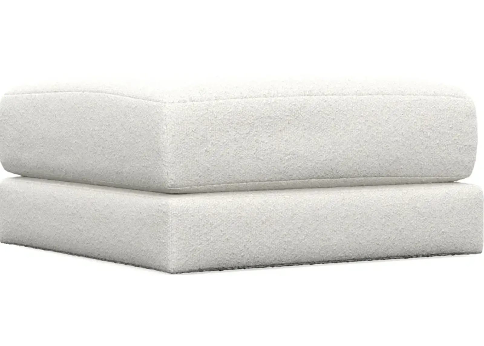 Nest Hybrid Comfort Short Ottoman - Bloke Snow