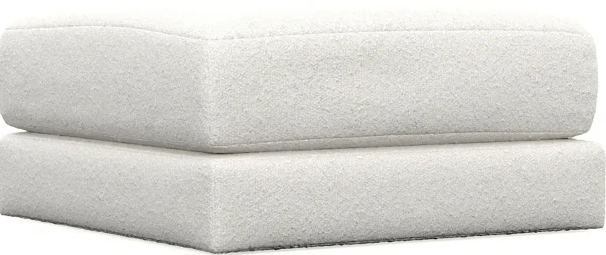 Nest Hybrid Comfort Short Ottoman - Bloke Snow